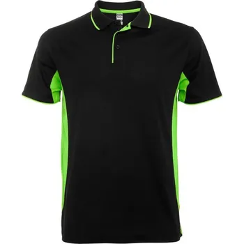 Pánská košile Montmelo unisex sportovní polokošile s krátkým rukávem - Černá / Limetková / XL