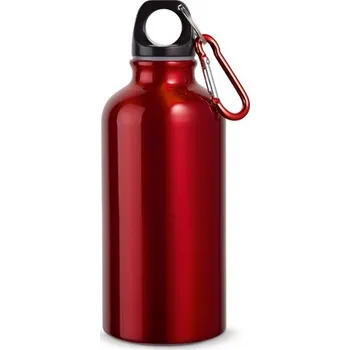 Láhev LANDSCAPE S. Hliníková sportovní láhev s karabinou 400 ml - Červená