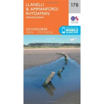 Encyklopedie Llanelli and Ammanford/Rhydaman - Ordnance Survey [EN] (2015, Skládaná mapa, Ordnance Survey)