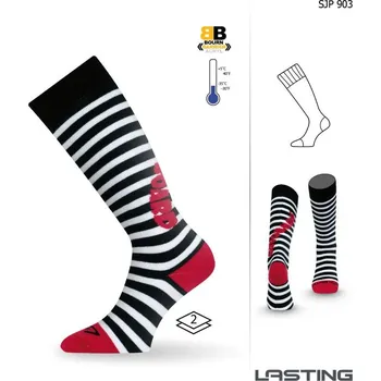 Dětské termoprádlo LASTING SJP dětské lyž.podkolénka černočervené