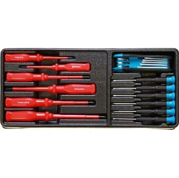 Sada nářadí Sada elektrikářských a hodinářských šroubováků ve vložce do dílenského vozíku