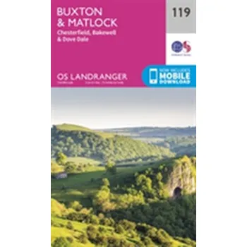 Encyklopedie Buxton & Matlock, Chesterfield, Bakewell & Dove Dale - Ordnance Survey [EN] (2016, Skládaná mapa, Ordnance Survey)