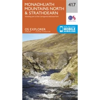 Encyklopedie Monadhliath Mountains North and Strathdearn - Ordnance Survey [EN] (2015, Skládaná mapa, Ordnance Survey)