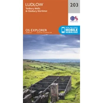 Encyklopedie Ludlow and Tenbury Wells - Ordnance Survey [EN] (2015, Skládaná mapa, Ordnance Survey)