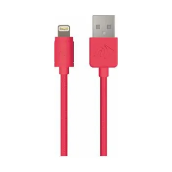 Datový kabel NewRtech Certified Lightning USB 1,0 m MFI Pink Cable