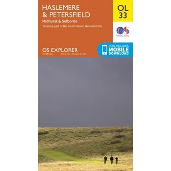 Encyklopedie Haslemere & Petersfield, Midhurst & Selborne - Ordnance Survey [EN] (2015, Skládaná mapa, Ordnance Survey)