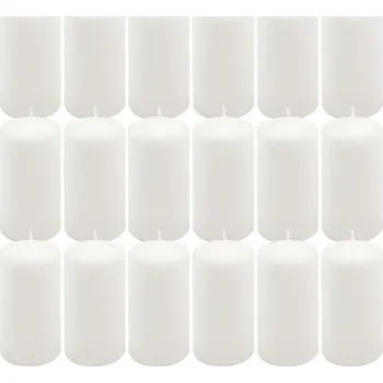 Svíčka Bílá parafínová svíčka 11,5 cm, 30 h hoření, sada 18 ks