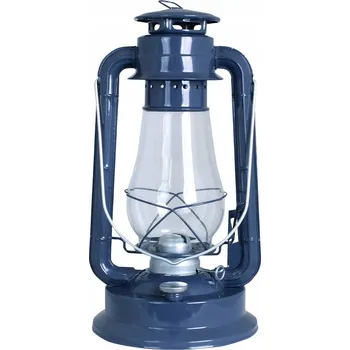 Stojací lampa ZÁVĚSNÁ/STOJACÍ PETROLEJOVÁ LAMPA, tmavě modrá, kovová, skleněné stínidlo