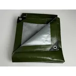 Krycí plachta s oky PE 200g/1m² , 1,5x6m, Olivově zelená/šedá