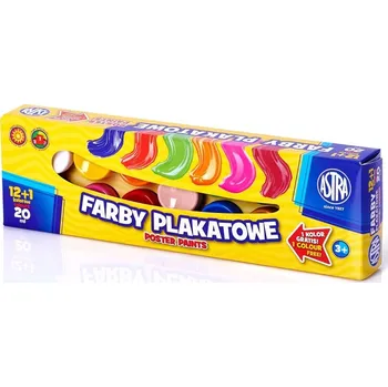 Vodová barva Plakátové barvy ASTRA 13 barev 20 ml