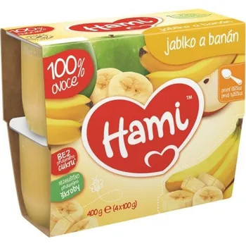 Hami Ovocný příkrm 100 % 4x 100 g jablko a banán