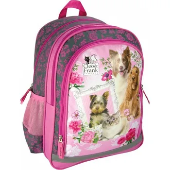 Sportovní batoh Vícekomorový Batoh Derform pro předškoláky pro dívky, odstíny šedé a stříbrné, růžová