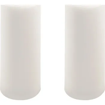 Svíčka Bílá parafínová svíčka 20 cm, 80 h hoření, sada 2 ks