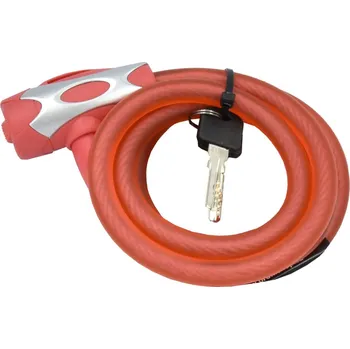 Zámek na kolo zámek PROFIL TY-555, 12x1200 červeno-růžový,matný
