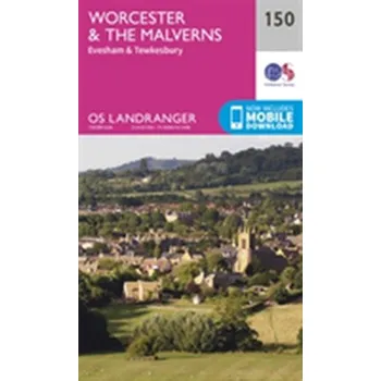 Encyklopedie Worcester & the Malverns, Evesham & Tewkesbury - Ordnance Survey [EN] (2016, Skládaná mapa, Ordnance Survey)