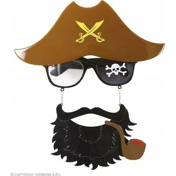 Brýle s knírem a bradkou piráta, kapitána