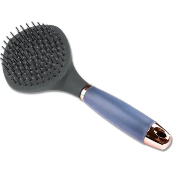 Čištění pro koně Waldhausen Kartáč na žíně s gelovou rukojetí Barva: black/rosegold