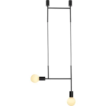 ACA DECOR Závěsné svítidlo KYOTO max. 2x60W/E27/230V/IP20, černé