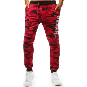 Červené pánské maskáčové tepláky UX3516 Velikost: M