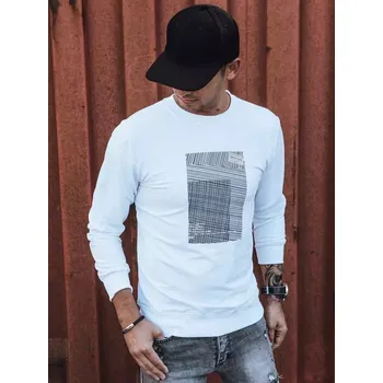 Pánská mikina Bílá pánská mikina s potiskem BX5354 Velikost: 3XL