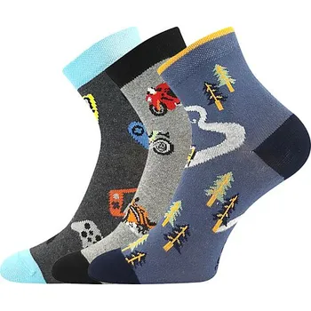Boma® 3PACK Ponožky Boma Kay - mix A - kluk 30-34 (20-22)