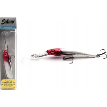 Umělá nástraha WOBLER Freediver SDR 9 Cm HOLOGRAPHIC RED HEAD plovoucí PRO RYBÁŘE 1 Ks