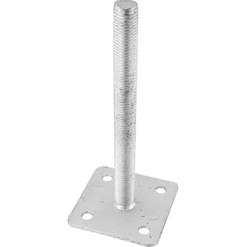 Tesařské kování Patka sloupku stavitelná, M24 x 250mm, bez horní desky, ZN