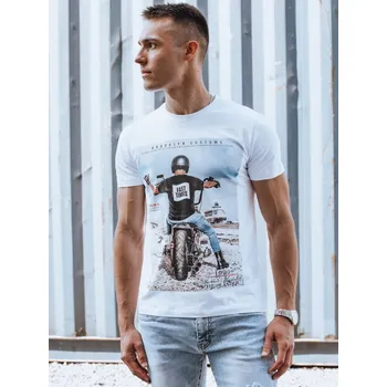 Pánské tričko Bílé tričko s potiskem FAST TIMES RX5535 Velikost: XL