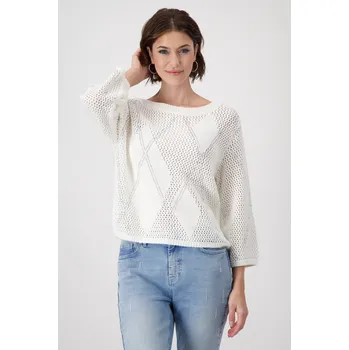 Dámský svetr Pletený svetr Monari 409226 s kamínky Velikost: 38