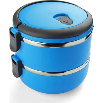 Svačinový box Krabička TOGO 700 + 700 ml - modrá