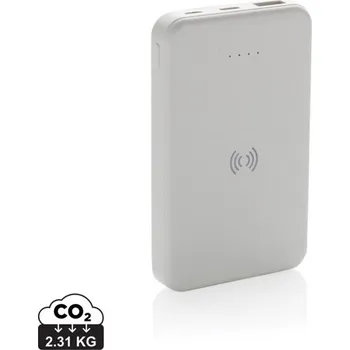 Powerbanka Bezdrátová powerbanka 5000 mAh 5W z RCS recykl. plastu - Bílá