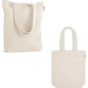 Nákupní taška GIRONA. Taška z bavlny (50 %), recyklované bavlny (30 %) a polyesteru (20 % rPET) (220 g/m²)