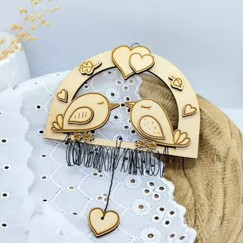 Dárková visačka Ptáčci na spirále k vložení peněžního daru