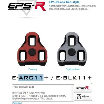 Pedál na kolo kufry EXUSTAR BLK11+ (LOOK KEO) černé fixní 0°