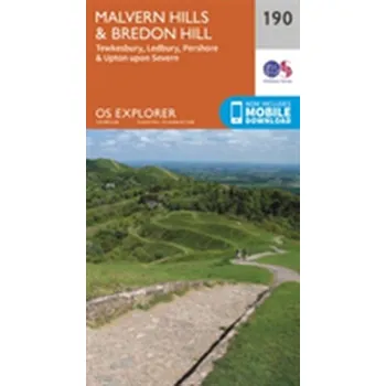 Encyklopedie Malvern Hills and Bredon Hill - Ordnance Survey [EN] (2015, Skládaná mapa, Ordnance Survey)