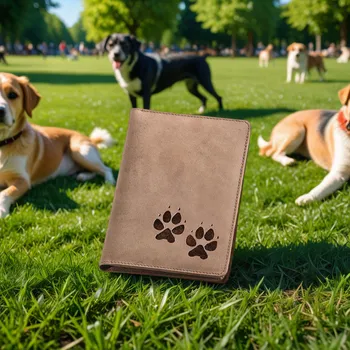 Obal na doklad Pouzdro Na Psí Pas - "Psí Stopy" - 105 - Dárek pro milovníka psů