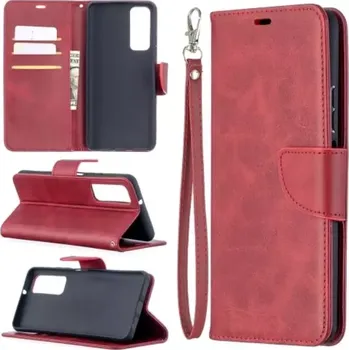 Pouzdro na mobilní telefon TopTechnology Kožené pouzdro pro Huawei P Smart 2021 červené, red, tzv. knížka