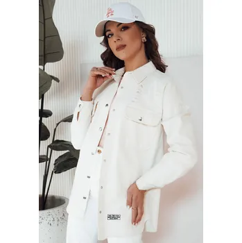 Dámská casual bunda Smetanová košilová jarní bunda AZZALA TY4326 Velikost: M