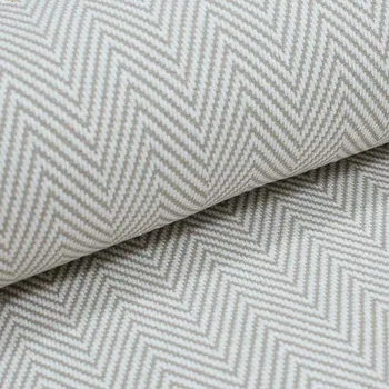 Kabátovina N6972, bílo-taupe cik cak, š.150