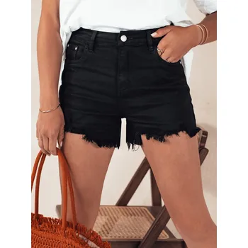 Dámské kraťasy Černé roztřepené džínové kraťasy SUNYLOOK SY0365 Velikost: S