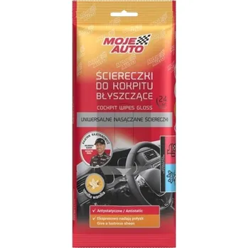 Lesklé ubrousky na palubní desku vanilka 24 ks / MOJE AUTO MOJE AUTO