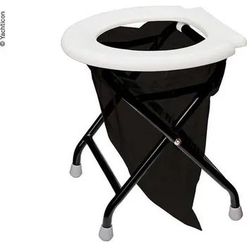 Chemické WC Yachticon Skládací toaleta se 6 sáčky 39 x 40 x 46 cm bílá/černá