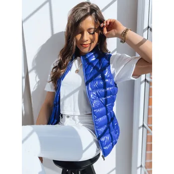 Dámská vesta Královsky modrá lesklá vesta WIANO TY3550 Velikost: XL