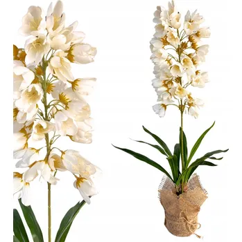 umělá květina Květináčový Hyacint 63 cm Umělá Květina Bílý