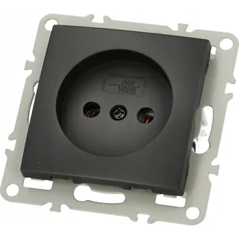 Elektrická zásuvka Elektrická Zásuvka nástěnná Adelid černá