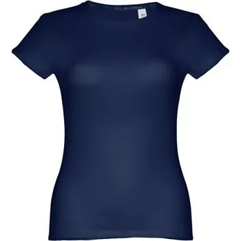 Dámské tričko THC SOFIA. Dámské bavlněné tričko s páskem - Modrá / XXL