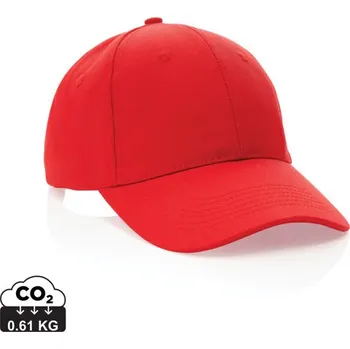 Čepice 6 dílná kšiltovka Impact z 280g recyklované bavlny AWARE™ - Červená