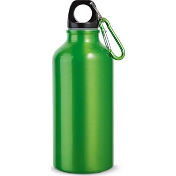 Láhev LANDSCAPE S. Hliníková sportovní láhev s karabinou 400 ml - Světle Zelená