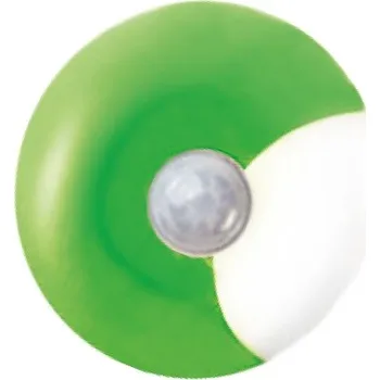 Noční světlo ACA Lighting LED dětská noční lampička do zásuvky UFO 0,4W/230V/6000K, soumrakový senzor, zelená