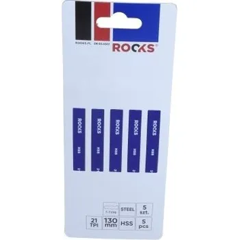 PILOVÝ PLÁTEK PRO PŘÍMOČAROU PILU HSS, TYP T, OCEL, 21 TPI X 130 MM, SADA 5 KS OK034507 ROOKS